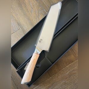 Japanese Cleaver Knife with Light Wood Handle